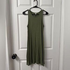 Olive Green Sleeveless Dress
